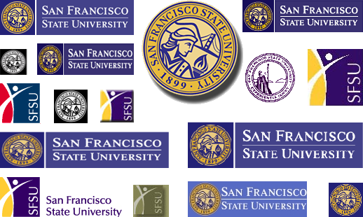 a variety of SF State logos treated incorrectly
