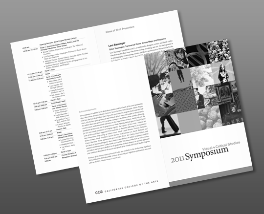 California College of the Arts symposium program