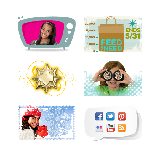 Girl Scouts web and social media tiles