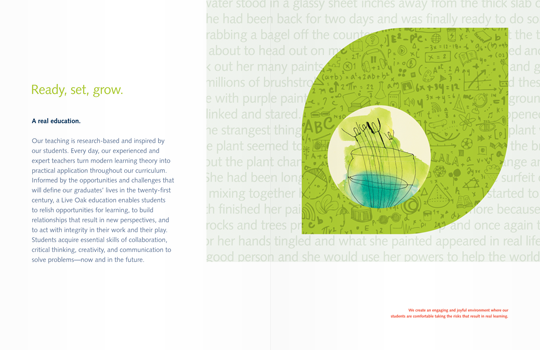 Live Oak School brochure spread