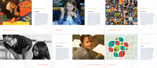 Live Oak School brochure spreads