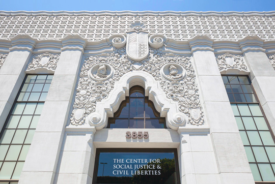 Center for Social Justice and Civil Liberties signage